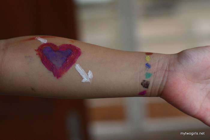 Zaria's arm painted by Jelly